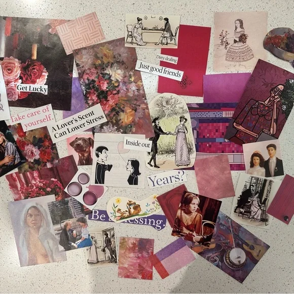 Junk Journal Kit - purple&pink love & romance aesthetic - Picture 1 of 10